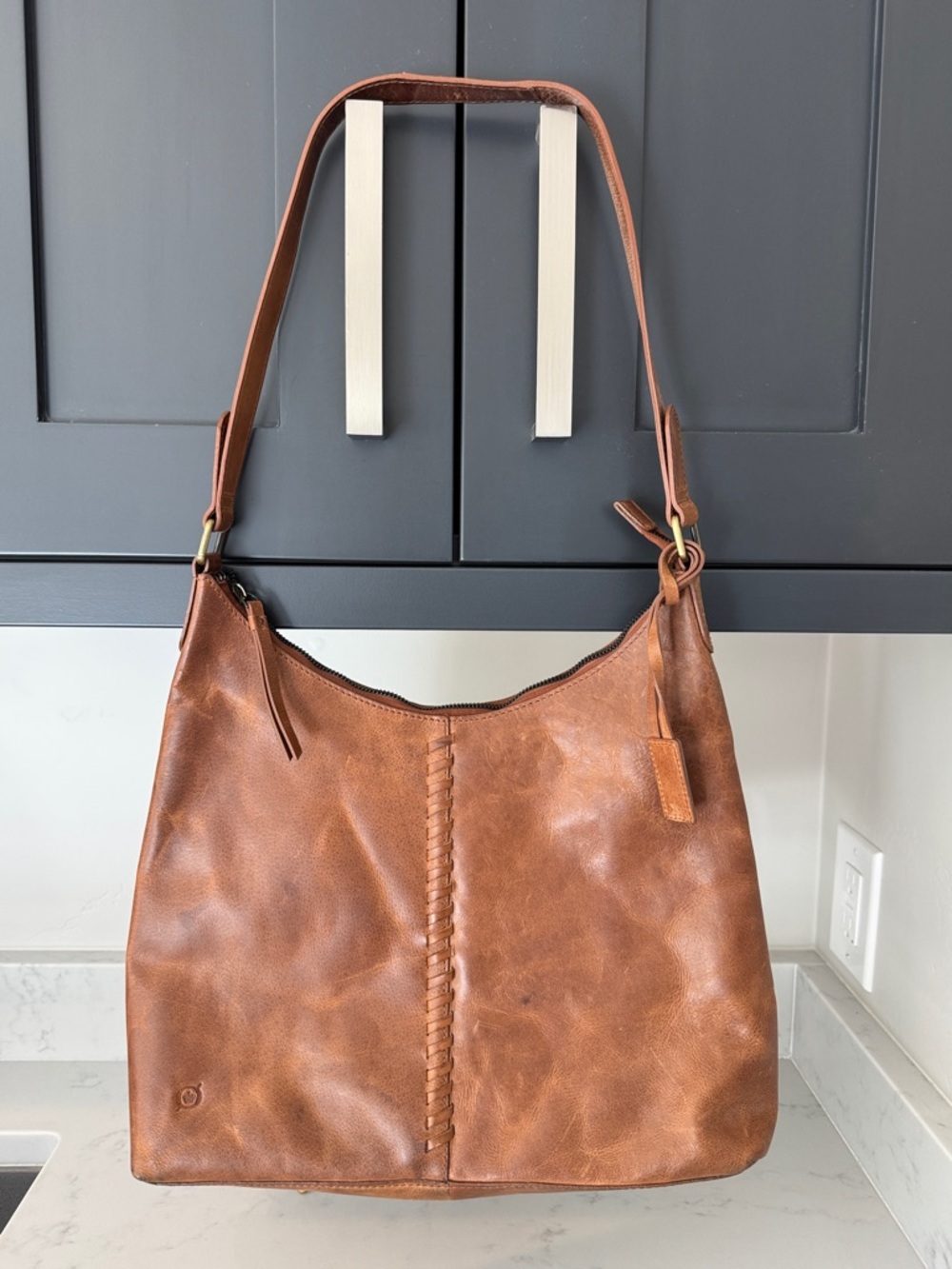 Born Faux Leather Hobo Shoulder Bag - Brown